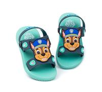 Paw Patrol Sandalias Chicos | Los niños pequeños persiguen los controles deslizantes del personaje del perro policía policía con correa de apoyo | Zapatos azules de verano
