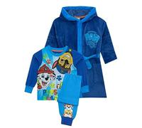 Paw Patrol Set De Bata Y Pijama Marshall, Rubble, Chase Pijama Y Batas De Niño | Pijamas Niño | Azul 3-4 años