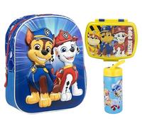 Paw Patrol Set Mochila Infantil, Sandwichera infantil y Botella escolar - Pack Diseño Colorido | Mochila Escolar 31x25x11cm Niño Niña de 3 a 8 Años | Material Escolar Vuelta al Cole