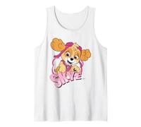 Paw Patrol Skye Cartoon Rescue Girl Power Pup Obra de Arte Retro Camiseta sin Mangas
