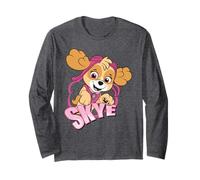 Paw Patrol Skye Cartoon Rescue Girl Power Pup Obra de Arte Retro Manga Larga