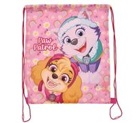 Paw Patrol Skye & Everest PE - Bolsa de gimnasio con cordón para niños, color rosa, bolsa de zapatos de viaje para niñas, 35 x 40 cm