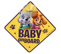 Paw Patrol Skye, Everest Placa para coche con ventosa, colgante para el parabrisas BABY ON BOARD (Paw Patrol Skye)