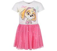 Paw Patrol Skye Vestido de Tul Blanco y Rosa de Manga Corta, de niña 2 años