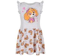 Paw Patrol Skye Vestido Gris con Manga Corta, Vestido niña, algodón (FR/ES, Números, 104, Regular, Gris)