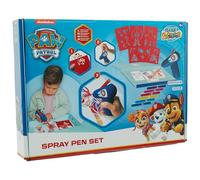 Paw Patrol - Spray Pen Set Battery - Kit de dibujo aerógrafo para niños - Kit de pintura con lápices de colores y modelos