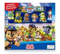 Paw Patrol Stuck on Stories - Activity Books for kids, 10-page storybook, 8 toy suction cups, a board game to enjoy