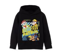 Paw Patrol Sudadera con Capucha Negra Team Boys | Únete a Chase, Marshall y Rubble | Embárcate en Aventuras con Estilo | Una acogedora Sudadera con Capucha para los entusiastas de la Patrulla Canina