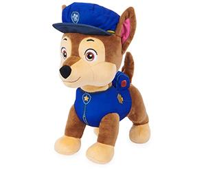 Paw Patrol, Talking Chase - Juguete de Peluche Interactivo de 12 Pulgadas de Alto con Sonidos, Frases y Cola meneando, Animales de Peluche, Juguetes para niños a Partir de 3 años