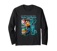 Paw Patrol Tech Police Pup persigue a Todos los Personajes Manga Larga