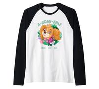 Paw Patrol: The Dino Movie A-Roar-Able Skye Tropical Camiseta Manga Raglan