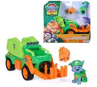 Paw Patrol: The Dino Movie, Dino Rescue Recycler de Rocky con Compartimento Secreto y Gancho, 2 Figuras de acción y un vehículo, Juguetes para niños y niñas, a Partir de 3 años