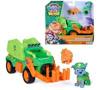 Paw Patrol: The Dino Movie, Dino Rescue Recycler de Rocky con Compartimento Secreto y Gancho, 2 Figuras de acción y un vehículo, Juguetes para niños y niñas, a Partir de 3 años