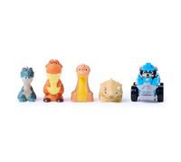 Paw Patrol: The Dino Movie, Pup Squad Dino Crew con 1 Pup Squad Racer de Rex y 4 Figuras de Dinosaurio con Ruedas, Juguetes para niños y niñas preescolares, a Partir de 3 años