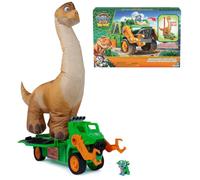Paw Patrol: The Dino Movie, vehículo de Dinosaurio Megasaurus con Dinosaurio Inflable de 76,2 cm y Figura de acción de Rocky, Juguetes para niños y niñas preescolares, a Partir de 3 años