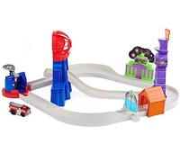 PAW Patrol, True Metal Total City Rescue Movie Track Set con Exclusivo vehículo Marshall, Escala 1:55, Juguetes para niños a Partir de 3 años