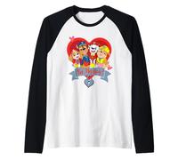 Paw Patrol Valentine's Day Be Happy Heart Group Camiseta Manga Raglan