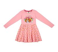 PAW PATROL Vestido de niña de manga larga | Algodón | Diseños Skye y Everest | Talla 98-128, rosa claro, 104