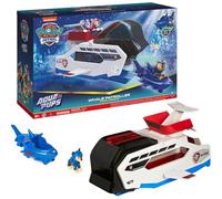 Paw Patrol, Whale Patroller Team Vehicle de Aqua Pups con Figura de acción de Chase, vehículo de Juguete y Lanzador de vehículos, Juguetes para niños a Partir de 3 años, 6065308