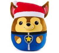 Paw Patrol Winter Holiday Chase Squish - Peluche oficial de The Hit de dibujos animados, edición especial, juguete de peluche de 1 año de edad, 12 pulgadas