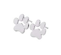 Paw Print Cute Hollow Dog Cat Footprint Ear Cubic Zirconia Animals Stud Earrings Gifts for Girls Women Ladies ()