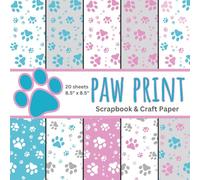 Paw Print Scrapbook Paper: Double Sided Craft Paper Pad for DIY Projects and Decorating