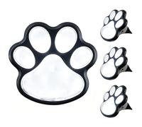 Paw Print Solar Lights Outdoor,Dog and Cat Paw Print Solar Lights,4 Automatic Night-Time Illumination Weatherproof Solar Kattenpootjes Tuinverlichting,for Garden Courtyard and Pet Lovers (white light)