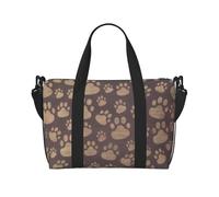 Paw Prints - Bolsa de lona con estampado artístico, bolsa de hombro portátil, adecuada para fitness, viajes, etc.