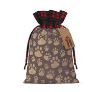 Paw Prints - Bolsas de regalo de arpillera con cordón, bolsas de regalo de tela premium, ideales para cualquier ocasión
