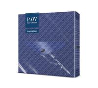 PAW - Serviettes Papier Gaufrées 3 Plis (33 x 33 cm) I Lot de 20 I Parfait pour les Fêtes, les Mariages, la Communion I Serviettes en Papier Structuré I Inspiration Modern (navy blue)