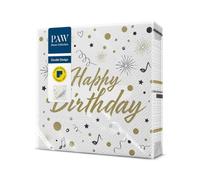 PAW Servilletas 33 x 33 cm, 20 uds - Invitación A La Fiesta | Tres capas, absorbentes y resistentes, decoración festiva para cumpleaños y fiestas, alegría asegurada en la mesa