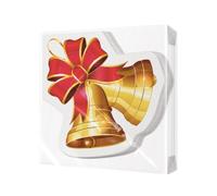 PAW - Servilletas Airlaid Navidad | 10 unidades | Perfectas para Navidad, invierno y fiestas | Decoración para la mesa de Nochebuena | Servilletas Airlaid con aspecto de tela - Campana de Navidad