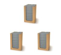 PAW - Servilletas de Cóctel Airlaid (20 x 20 cm) I 100 piezas I Lisas I Tipo tela I Elegante Decoración de Mesa I HoReCa I Para Ocasiones como Bodas, Fiestas, Navidad I Color: Gray (Paquete de 3)