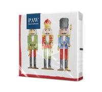 PAW - Servilletas de Papel 3 Capas (33 x 33 cm) | 20 Unidades | Servilletas de Navidad con motivos invernales y navideños | Ideales para la mesa festiva | Color: Nutcracker's Soldiers