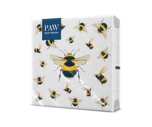 PAW - Servilletas Multicolor 20 Unidades | Servilletas De Papel 33 x 33 cm | Servilletas Con Motivo De Frutas Perfectas Para Fiestas y Cumpleaños | Fiesta Servilletas Desechables - Abejas Danzantes