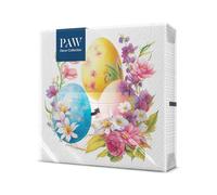 PAW - Servilletas Papel 3 Capas (33 x 33 cm) | 20 Unidades | Perfecto para Pascua, Fiestas, Primavera y Celebraciones | Decoración de la Mesa de Pascua | Color: Ramo de Huevos