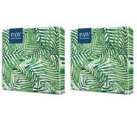 PAW - Servilletas Papel 3 Capas (33 x 33 cm) I 20 Unidades I Diseño de Naturaleza I Servilletas Papel Decoradas para Cumpleaños, Fiesta, Decoupage I Color: Tropical Leaves (Paquete de 2)