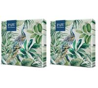 PAW - Servilletas Papel 3 Capas (33 x 33 cm) I 20 Unidades I Diseño de Naturaleza I Servilletas Papel Decoradas para Cumpleaños, Fiesta, Decoupage I Color: Peacock (Paquete de 2)