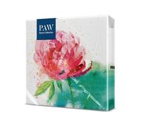PAW - Servilletas Papel 3 Capas (33 x 33 cm) I 20 Unidades I Perfecto para Cumpleaños, Fiestas, Bodas, Comuniones y Celebraciones I Decoración de Mesa Elegantes I Peonía Acuarela