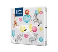 PAW - Servilletas Papel 3 Capas (33 x 33 cm) I 20 Unidades I Perfecto para Fiestas, Cumpleaños y Celebraciones I Servilletas de Papel con Diseño de Cumpleaños I Diversión Infantil