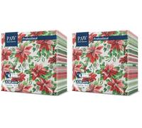 PAW - Servilletas Papel Airlaid (40 x 40 cm) | 50 Unidades | Servilletas de Navidad con motivos invernales y navideños | Ideales para la mesa festiva | Color: Glory Poinsettia (Paquete de 2)