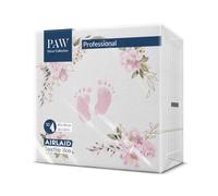 PAW Servilletas Textil 40 x 40 cm, 50 uds - Piecitos Rosa Claro | En papel Airlaid, resistentes y absorbentes, decoración tierna para baby shower y bautizo, mesa de bienvenida encantadora