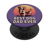 Paw-sitive Vibes Dog Graphic Best Dog Dad Ever PopSockets PopGrip Adhesivo