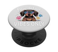 Paw-sitive Vibes Only, lindo perro salchicha amante de los perros PopSockets PopGrip Adhesivo