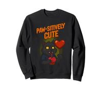 Paw-sitively Cute Funny Pixel Art Hombre Lobo Halloween Sudadera