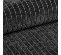 PAW TEXTIL - Perla tela por metros 142 cm - Tela de pana con textura chenilla - 380 g/m² - 35.000 Martindale - Ignífuga y resistente a los rayos UV - Tela para tapizar elegante - acero