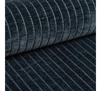 PAW TEXTIL - Perla tela por metros 142 cm - Tela de pana con textura chenilla - 380 g/m² - 35.000 Martindale - Ignífuga y resistente a los rayos UV - Tela para tapizar elegante - Azul oscuro