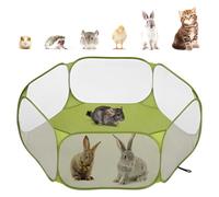Pawaboo Corral para Animales Pequeños, Jaula Impermeable para Mascotas Pequeñas con Estructura de Alambre de Acero Resistente, Cerca de Patio Exterior para Pollitos/Gatitos/Cachorros, Aguacate Verde