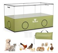 Pawaboo Corral para Animales Pequeños, Jaula para Mascotas con Pared de Malla Transpirable y Fondo, Recinto para Cachorros Cerdo para Mascotas Valla Interior Exterior