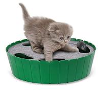 Pawaboo Juguete Escondido Electrónico para Gato, Imita la Escena Real del Gatito y el Ratón con Interruptor de Control - Verde